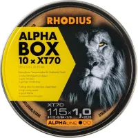 Disc de bit pentru inox, 125x1,0mm, drept, ALPHALINE, set 10 buc, Rhodius