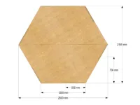 Blat hexagonal, 2500x2165x40mm, BEDRUNKA