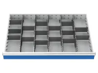Schubladeneinteilung R 36-24 mit Metalleinteilung für Front 100/125 mm