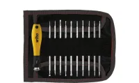 Wiha Screwdriver with interchangeable blade set SYSTEM 4 ESD assorted 12-pcs incl. roll-up bag (31499)