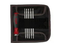 Wiha Screwdriver with interchangeable blade set SYSTEM 6 assorted 7-pcs. incl. roll-up bag (32298)