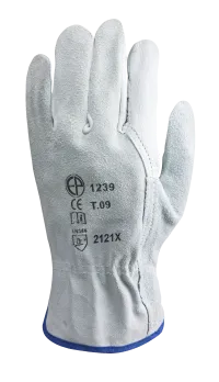 Mănuși de protecție din piele integrală de bivol, mărimea 8, gri, COVERGUARD