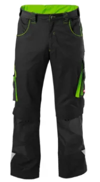 Pantaloni FORTIS H 24, negru/verde lime, marimea 52
