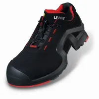 Pantofi de protectie cu bombeu, marimea 41, UVEX1 X-TENDED SUPPORT, S3 SRC ESD, negru-rosu, UVEX
