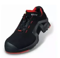 Pantofi de protectie cu bombeu, marimea 40, UVEX1 X-TENDED SUPPORT, S3 SRC ESD, negru-rosu, UVEX