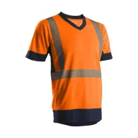 KYRIO Tricou cu mâneci scurte hi-vis, orange navy, XL