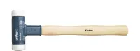 Wiha Soft-faced hammer dead-blow, very hard with hickory wooden handle, round hammer face 30, 350 mm (39008)