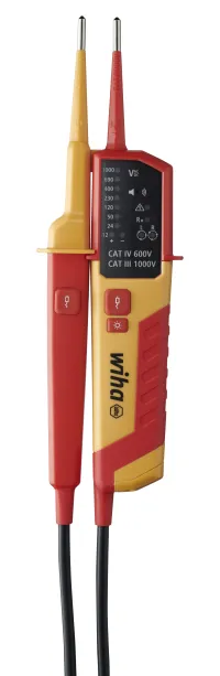 Wiha Voltage and continuity tester 12 - 1,000 V AC, CAT IV incl. 2x AAA batteries (45216)