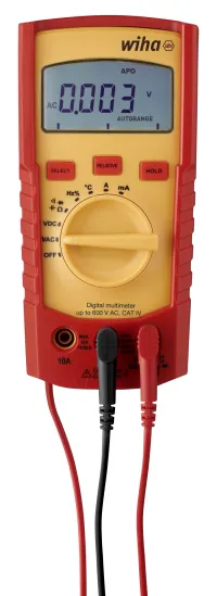 Wiha Digital multimeter up to 600 V AC, CAT IV incl. 2x AAA batteries (45218)