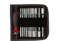 Wiha Screwdriver with interchangeable blade set SYSTEM 6 Hexagon nut driver 13-pcs. incl. roll-up bag (27713)