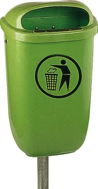 Coș de gunoi 50 l plastic verde