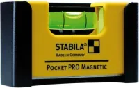 Nivela cu bule, cu magnet, pentru electricieni, Pocket PRO Magnetic, 7cm, STABILA
