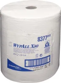 Șervețele WYPALL X80, alb, 31,5x34cm, 475 coli