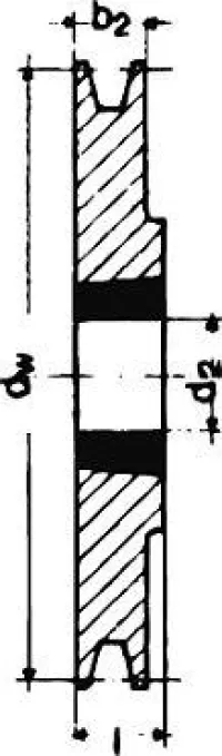 Scripete cu canelură în V SPZ/10, 1 canelură, 125 mm, bucșă conică 1610