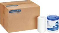 Șervețele de curățare cu solvenți WypAll® Wettask, albe 55 șervețele în cutie dozatoare