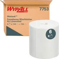 Șervețele de curățare WypAll® Wettask, solvent fără scame, alb 120 șervețele pe rolă