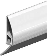 Türbodendichtung Inox mit Lippe z. schr. Stahl silber, L 1000mm
