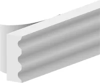 Dichtungband Ellenflex K-Profil, weiß Br9 x L7,5mtr, Sp-maß 2-3