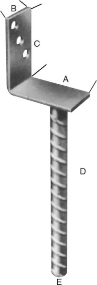 Baza stâlpului tzn în formă de L 75 CE