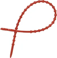 Cravată multifuncțională, 200 mm, roșie (reutilizabilă) Heidem