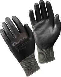 Glove Fitter S, PU/poliamida, negru, marimea 9 FORTIS
