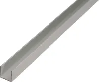 Profil U din aluminiu 1000/22x10mm, de culoare argintie