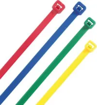 Legături pentru cabluri de culori asortate 300x4.8mm.100 buc.Heideman