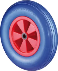 Roată anti-punctură D16.400 400mm, poli albastru, radk. Plastic roșu, RL, profil cu caneluri