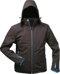 Jachetă, softshell cu dimensiunea glugă. 2XL, negru