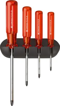 Set de șurubelnițe 4 bucăți PH în suportul de perete Classic PB Swiss Tools