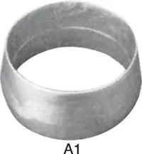 Diblu cu pană cu inel din SST cu două fețe A1-65-B