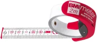 Bandă de măsurare de buzunar BMImeter 2mx16mm alb BMI