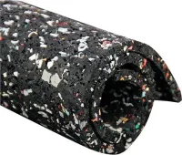 Covoraș de reciclare cauciuc/PU, de culoare neagră 8mm, 1500mm 5m