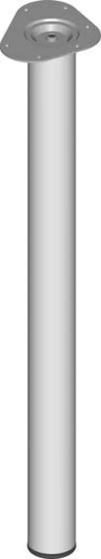 Picioare de mobilier din otel tubular, de culoare argintie.800mm rd.60mm