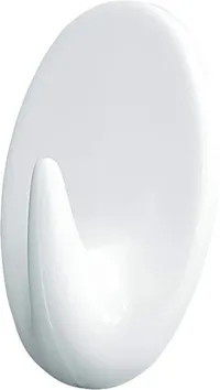 Cârlig adeziv oval mediu alb HASI