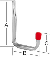 Cârlig de perete tip 4 tijă de oțel 12 X 1 mm.