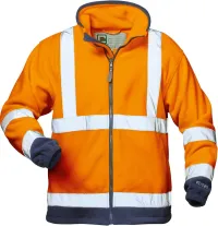Jachetă fleece de avertizare BenediktGr. XL, portocaliu/marin