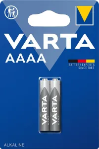 Baterii Alcaline AAAA, LR8D425 Mini, 640 mAh, blister de 2 bucati, VARTA