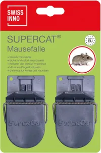 Capcană pentru șoareci Supercat 2er cu soluție de momeală Swissinno