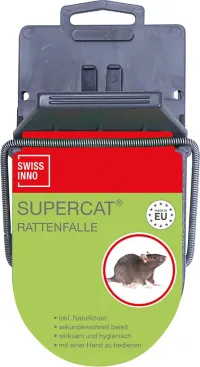 Capcană pentru șobolani Supercat cu momeală Swissinno Solution