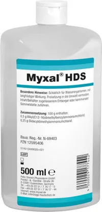 Decontaminare maini Myxal HDS sticla tare 500ml