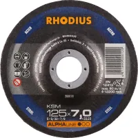 Disc de polizat, pentru otel, 125x7.0mm, curbat, ALPHALINE, RHODIUS
