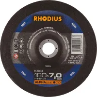 Disc de polizat, pentru otel, 180x7.0mm, curbat, ALPHALINE, RHODIUS