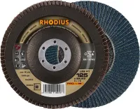 Disc lamelar pentru otel, inox, 125mm, drept, gran.80, zirconu-corindon, PROLINE, Rhodius