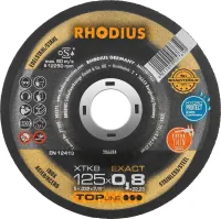 Disc de taiere pentru inox, 125x0,8mm, curbat, TOPLINE, RHODIUS