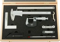 Instruments de măsurare analogice, set 8 buc, inox, Preisser