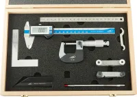 Instruments de măsurare digital, set 8 buc, inox,Preisser