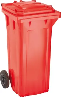 Coș mare de gunoi WAVE 120 l plastic roșu