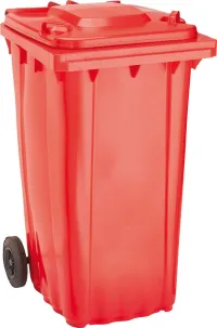Coș mare de gunoi WAVE 240-l plastic roșu