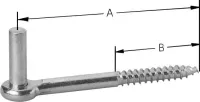 Cârlig de înșurubare D10 x100mm galvanic strălucitor.